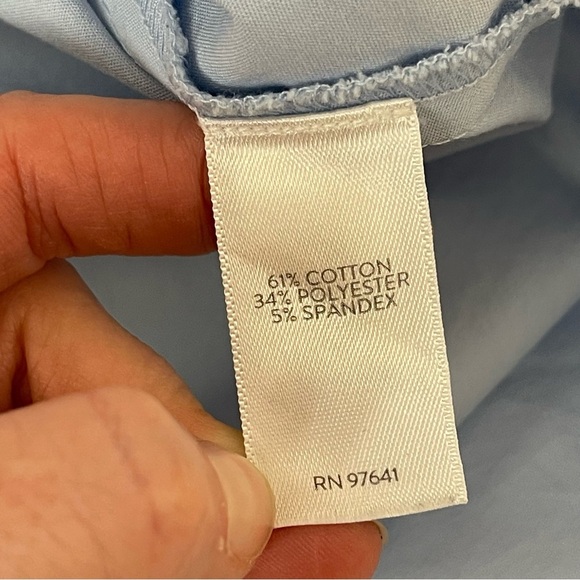 J Jill Petite Light Blue Lagenlook Popover Tunic XL Tall hidden button side slit - Picture 11 of 12